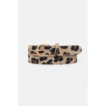 Answear Lab curea de piele femei, culoarea bej