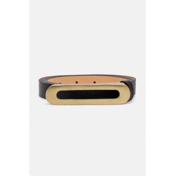 Answear Lab curea de piele femei, culoarea negru