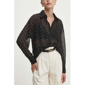 Answear Lab curea de piele femei, culoarea negru