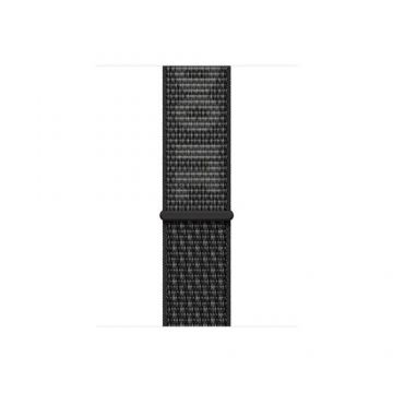 Curea Smartwatch Apple MPHW3ZM/A pentru Watch 41mm, Nike Sport Loop (Negru/Alb)