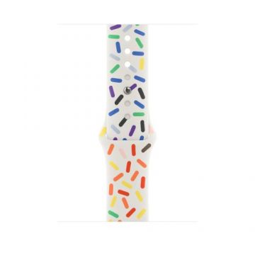 Curea Smartwatch Apple MUQ43ZM/A pentru Watch 45mm, Pride Edition Sport Band, M/L (Multicolor)