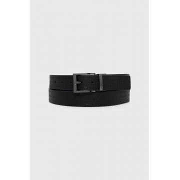 Emporio Armani curea de piele cu doua fete barbati, culoarea negru, Y4S426 YTU5J