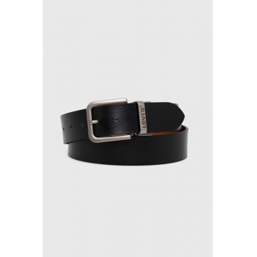 Levi's curea de piele cu doua fete culoarea negru, D6605-0000