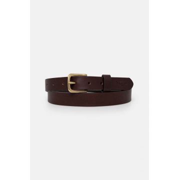 Levi's curea de piele culoarea maro, 0009Y-0001