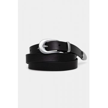 Levi's curea de piele femei, culoarea negru, 000IG-0000