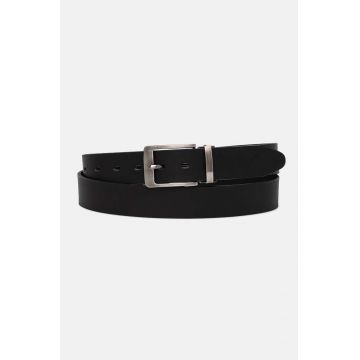 Medicine curea de piele barbati, culoarea negru