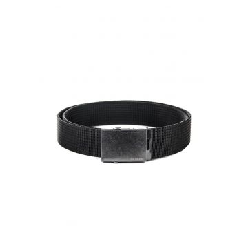 Curea barbati din material textil  029 - Reglabila - Catarama metalica - Negru