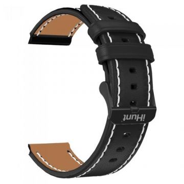 Curea din Piele iHunt pentru Watch 13 Titan (Neagru/Maro)
