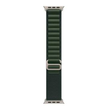 Curea Smartwatch Apple MXMW3ZM/A pentru Watch 49mm, Alpine Loop, Large, Natural Titanium Finish (Verde)
