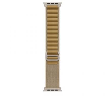 Curea Smartwatch Apple MXN33ZM/A pentru Watch 49mm, Alpine Loop, Large, Natural Titanium Finish (Bej)