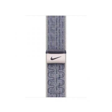 Curea Smartwatch Apple MC1G4ZM/A pentru Watch 40mm, Nike Sport Loop (Gri/Albastru)