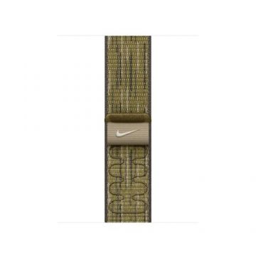 Curea Smartwatch Apple MC1H4ZM/A pentru Watch 40mm, Nike Sport Loop (Verde/Gri)