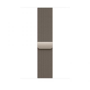 Curea Smartwatch Apple MC7J4ZM/A pentru Watch 46mm, Natural Milanese Loop, S/M (Argintiu)