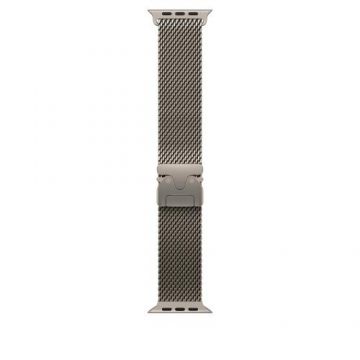 Curea Smartwatch Apple MXKD3ZM/A pentru Watch 49mm, Titanium Milanese Loop, Medium (Argtintiu)
