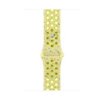 Curea Smartwatch Apple MXU83ZM/A pentru Watch 46mm, Nike Sport Band, M/L (Galben/Bej)