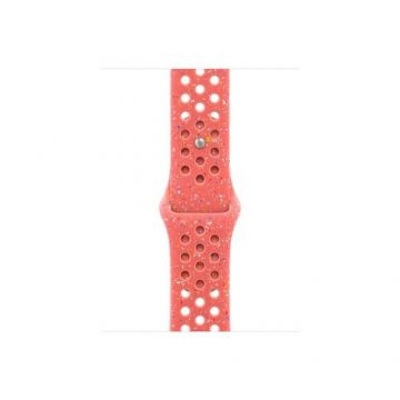 Curea Smartwatch Apple MYL33ZM/A pentru Watch 42mm, Nike Sport Band, M/L (Rosu)