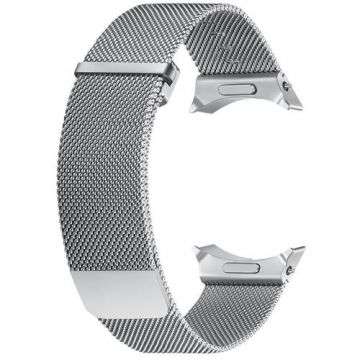 Curea Smartwatch Samsung GP-TYL315SAASW pentru Galaxy Watch 7 (44mm), Milanese Band, M/L (Argintiu)