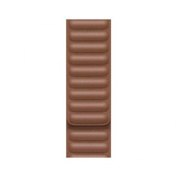 Curea Apple Leather Link pentru Apple Watch 38mm / 40mm Saddle Brown Small