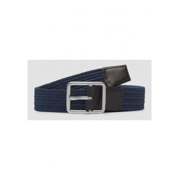 Curea barbati din bumbac si elastan - catarama cu stift - Bleumarin - 100 cm