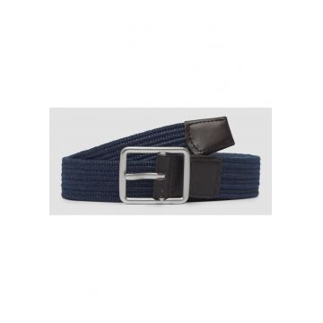 Curea barbati din bumbac si elastan - catarama cu stift - Bleumarin - 90 cm