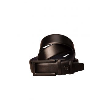 Curea barbati din piele naturala -  negru - Modern