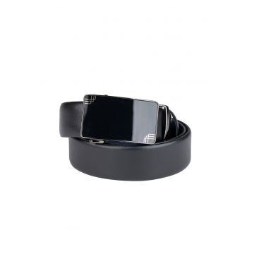 Curea barbati din piele naturala -  negru Soft
