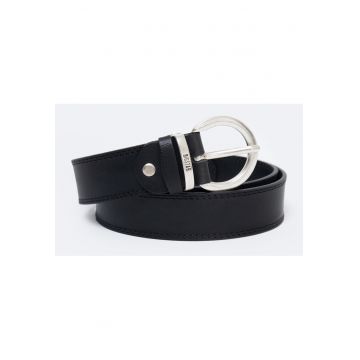 Curea dama  2118 - piele naturala - neagra - ajustabila