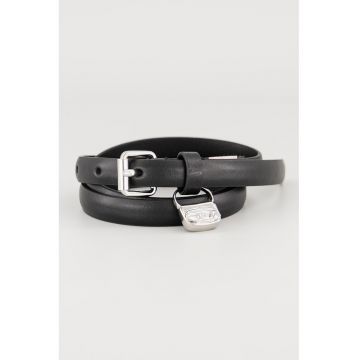Curea de piele cu logo B-Charm