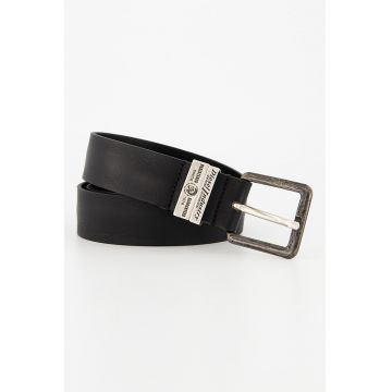 Curea din piele cu detalii logo B-Guarantee - Negru - 90 CM