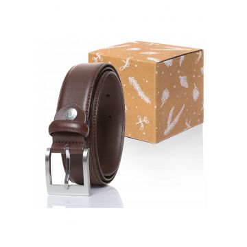 Curea Din Piele -  Rr0001R01 0029 - Piele - Latime: 35 mm - Culoare: Maro - 90 cm - Maro