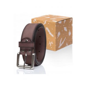 Curea Din Piele -  Sopo-Tt376 - Piele - Lungime Fara Catarama: 105 cm - Latime: 4 cm - 105 x 4 cm - Maro
