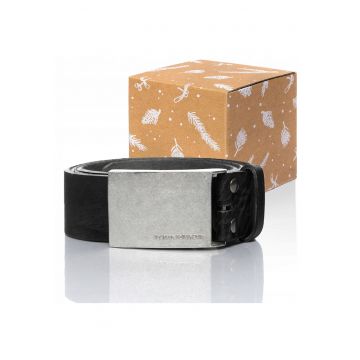 Curea Din Piele -  Sopo-Tt433 - 100% Piele Naturala - Culoare: Negru - Latime: 3 - 5 cm - Lungime: 80 cm - Negru