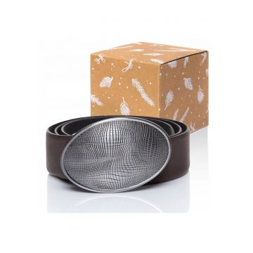 Curea Din Piele -  Sopo-Van923 - 100% Piele Naturala - Maro - Latime: 4 - 4 - Maro