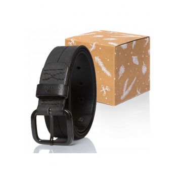 Curea Din Piele -  Tg1027H53 - 100% Piele Naturala - Marime: 85 - Culoare: Maro - Latime: 4 cm - Maro -