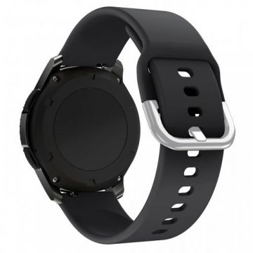 Curea OEM Silicone TYS pentru Samsung Galaxy Watch / Huawei Watch / Honor Watch Series, 22mm, Neagra