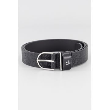 Curea skinny de piele cu logo