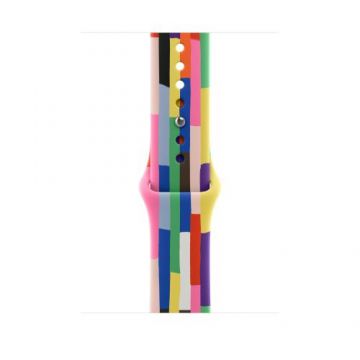 Curea Smartwatch Apple MDWG4ZM/A pentru Watch 46mm, Pride Edition Sport Band, M/L (Multicolor)