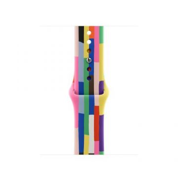 Curea Smartwatch Apple MFFQ4ZM/A pentru Watch 40mm, Pride Edition Sport Band, M/L (Multicolor)