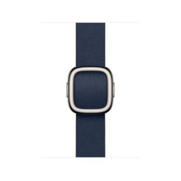 Curea Smartwatch Apple MXW03ZM/A pentru Watch 42mm, Modern Buckle, Small (Albastru)