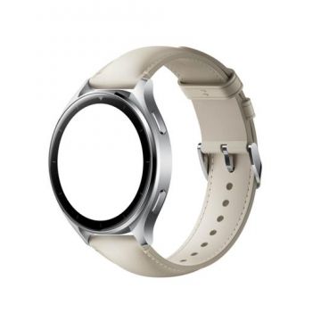Curea Smartwatch Xiaomi BHR8038GL, Piele, pentru Watch 2, Watch 2 Pro, Watch S1, Watch S1 Active, Watch S1 Pro, Watch S3 (Alb)
