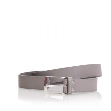 Curea unisex din piele naturală - Gri box 3,5 cm