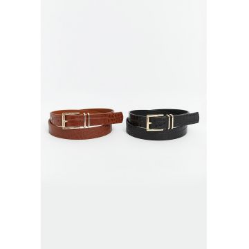 Set de curele de piele ecologica - 2 piese