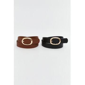 Set de curele late din piele ecologica - 2 piese