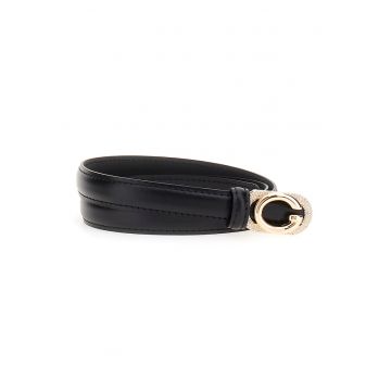 Blugi skinny cu catarama cu logo