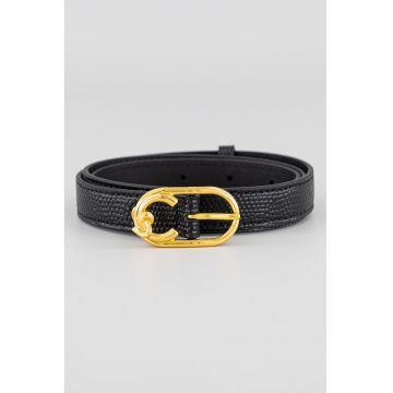 Curea de piele cu aspect texturat Lizard