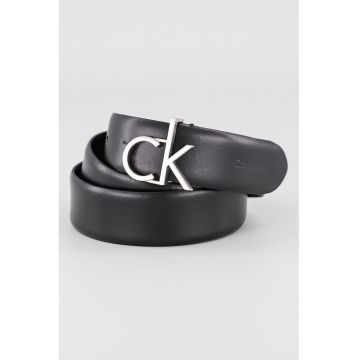 Curea de piele cu catarama cu logo si nit