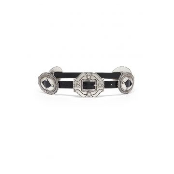 Curea de piele cu elemente metalice