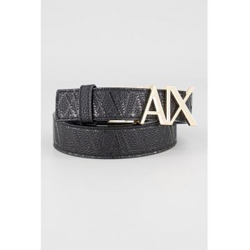 Curea de piele ecologica cu catarama metalica - Negru