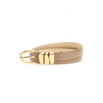 Curea din piele cu accesoriu metalic