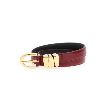 Curea din piele cu accesoriu metalic